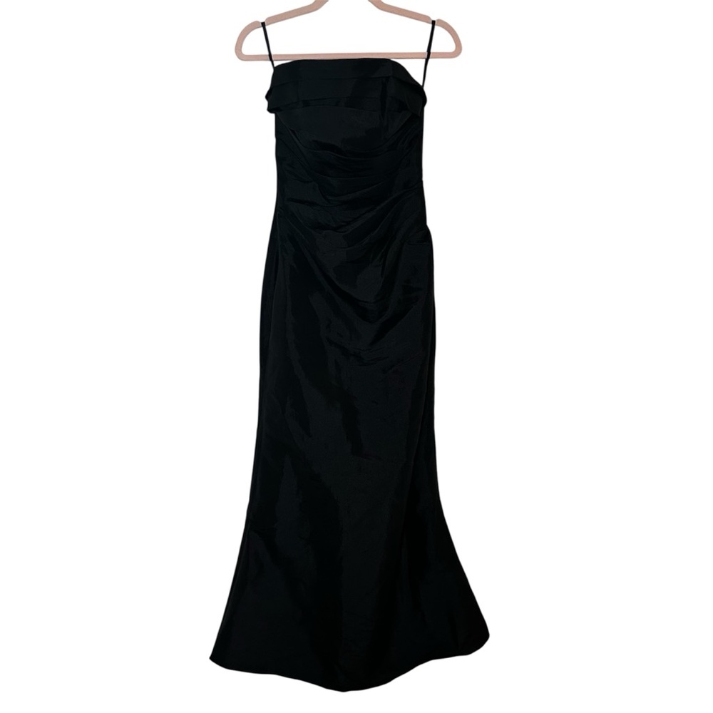 IMPRESSION BRIDAL Elegant Black Strapless Evening Gown Size 4